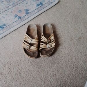 Birkenstock Beige Multi-Strap Buckle Sandals